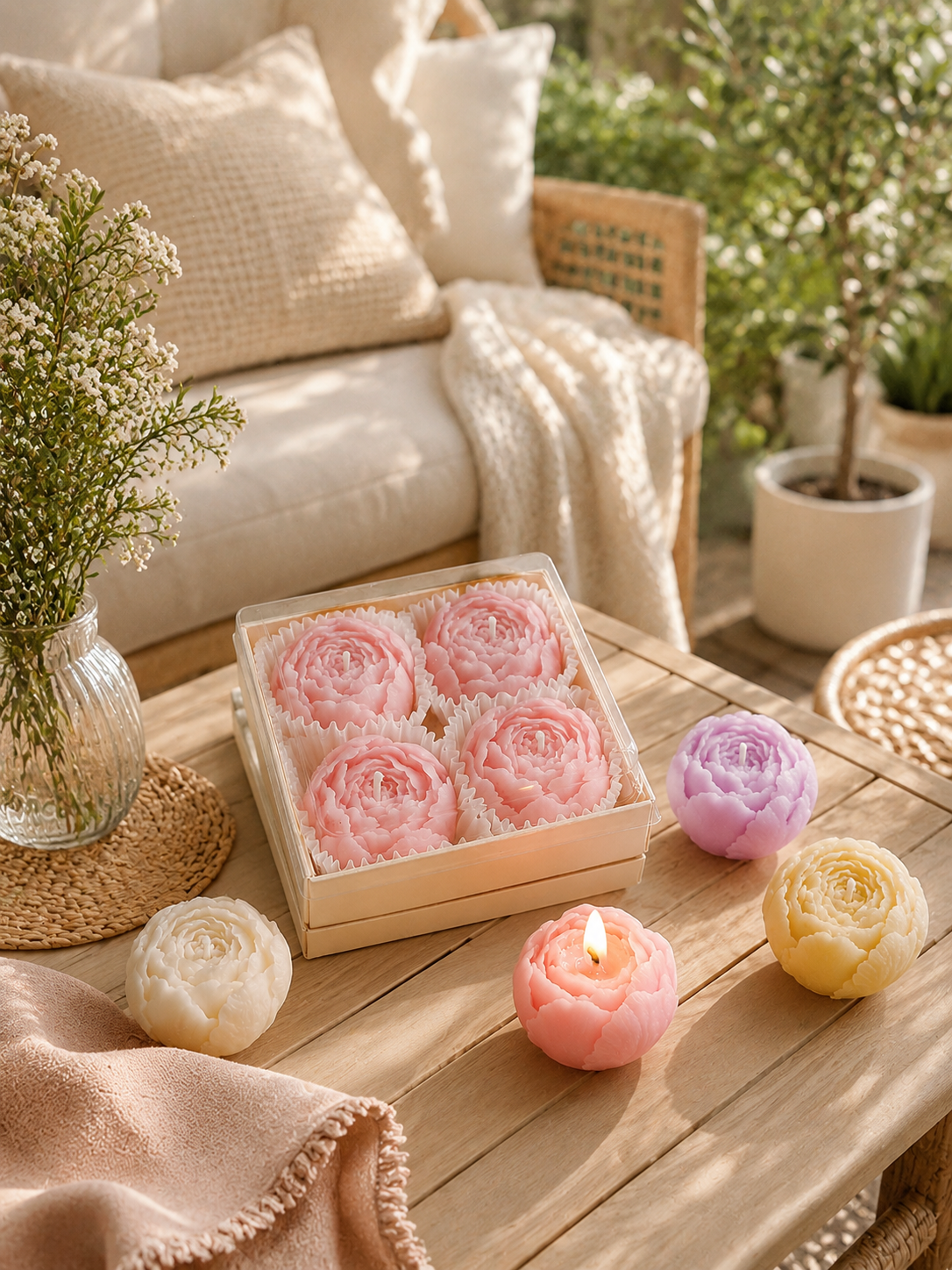 Bougies Florales Artisanales