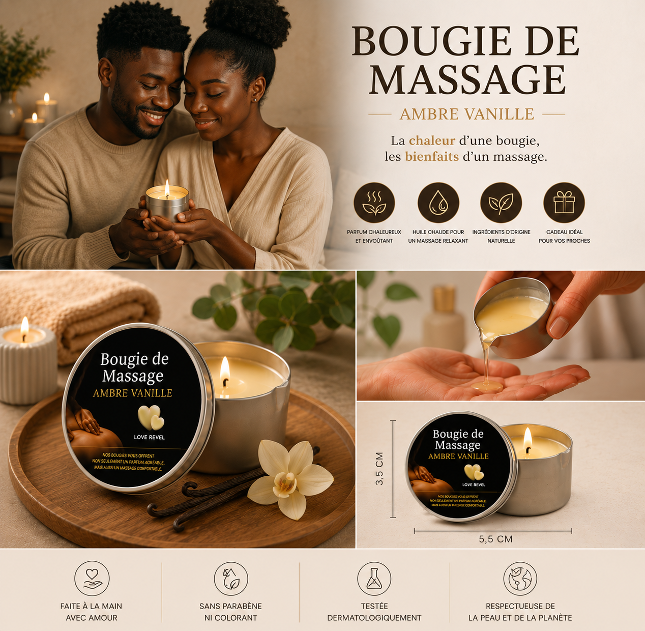 Bougie de Massage Parfumée
