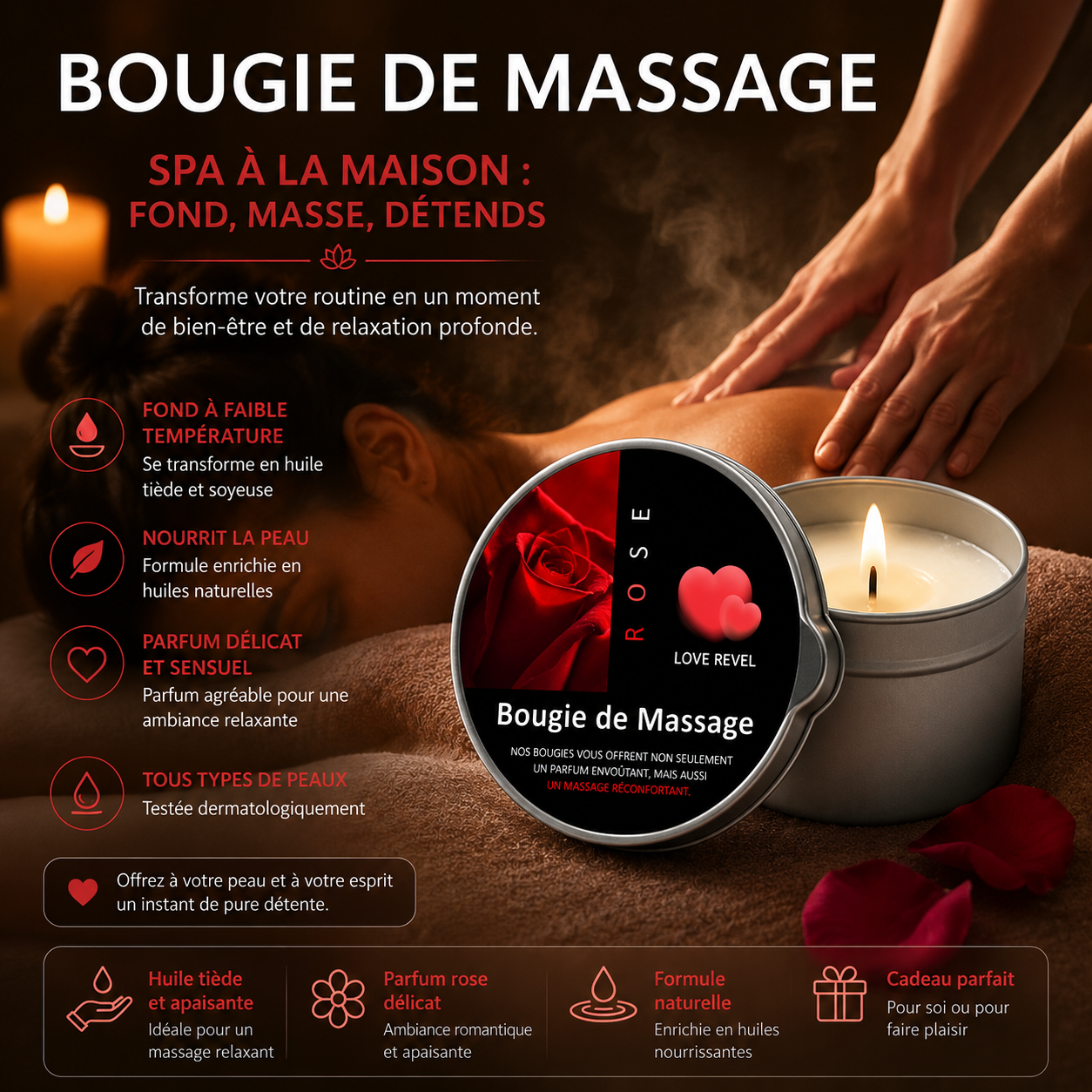 Bougie de Massage Parfumée