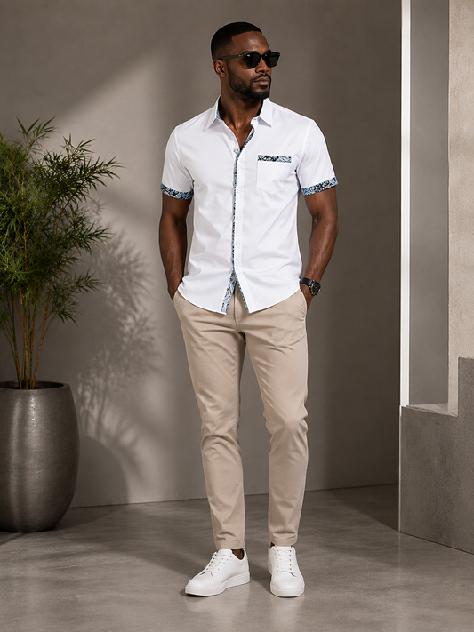 Chemise Homme Élégance Contrastée