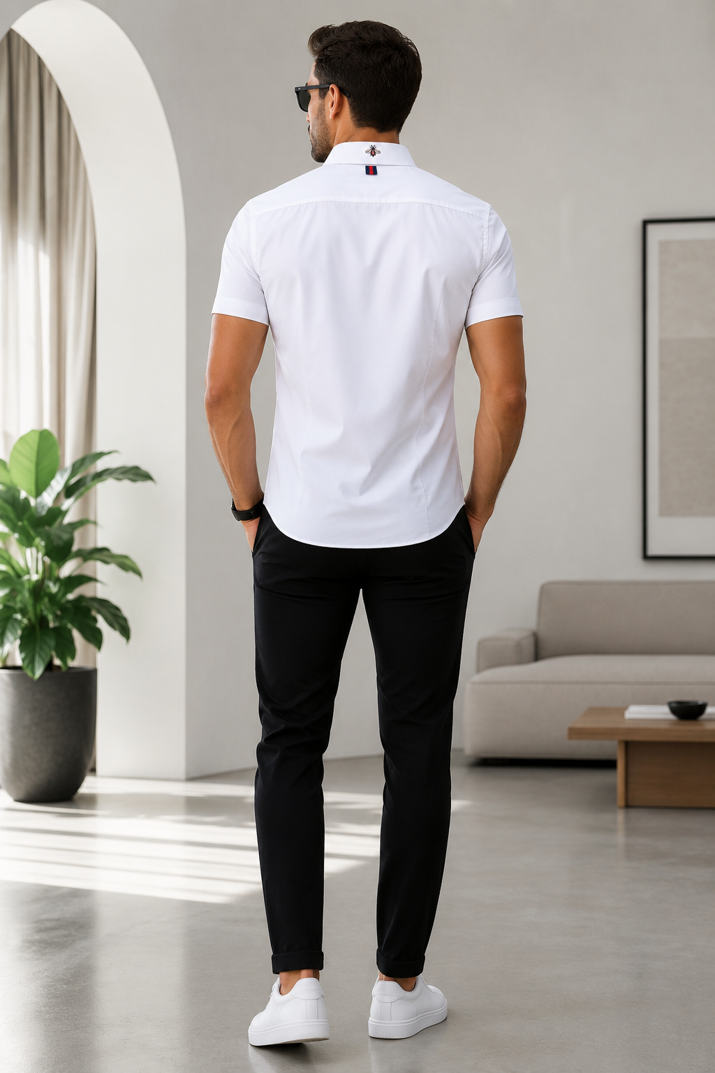 Chemise Élégance Riviera – Manches Courtes