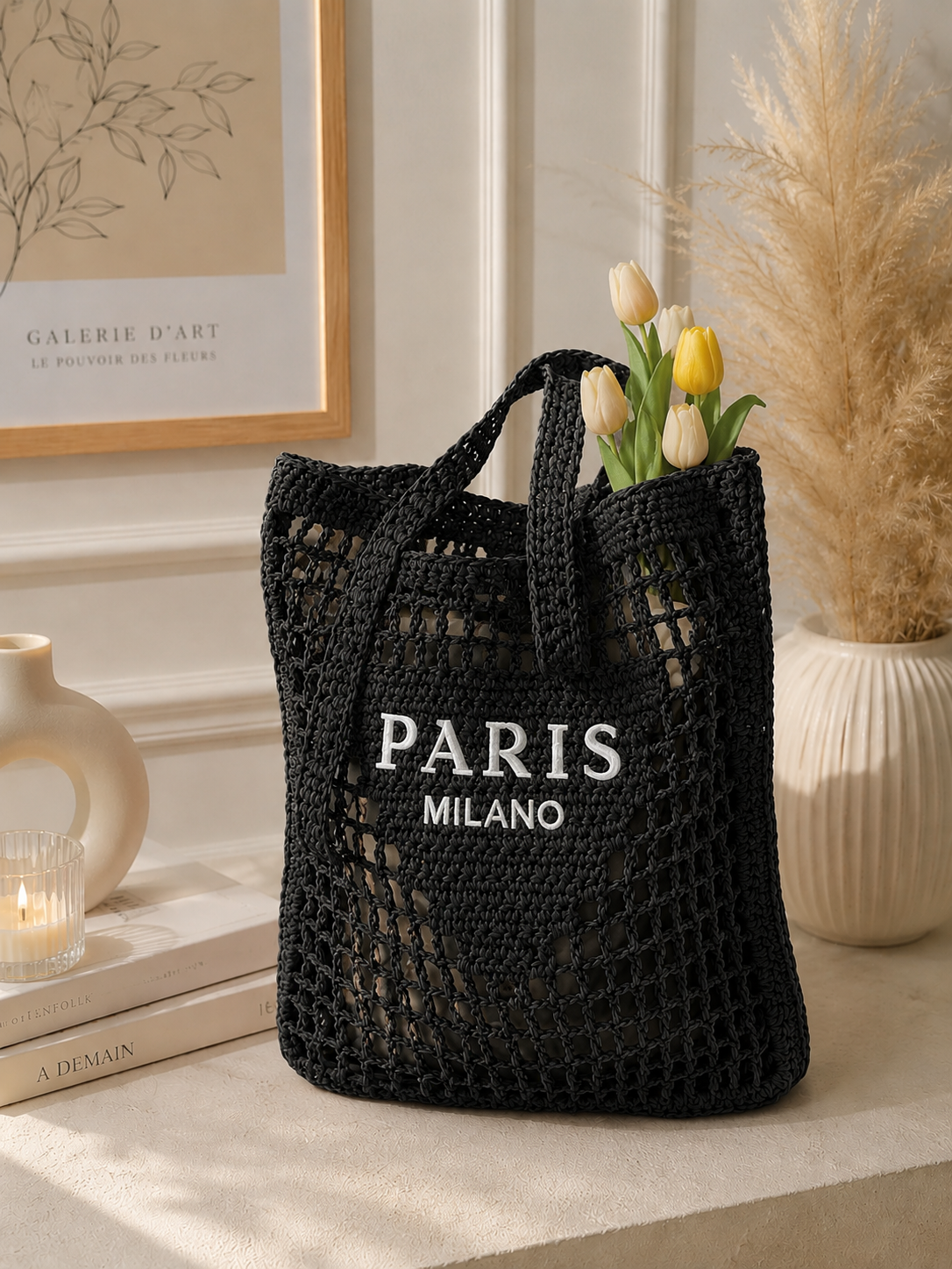 Sac Cabas Crochet Paris Milano