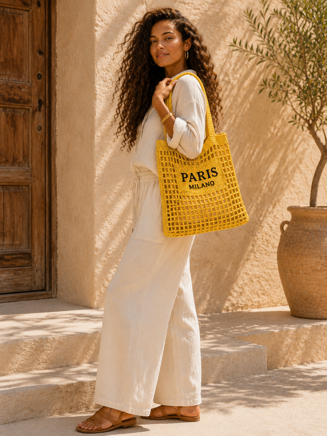 Sac Cabas Crochet Paris Milano