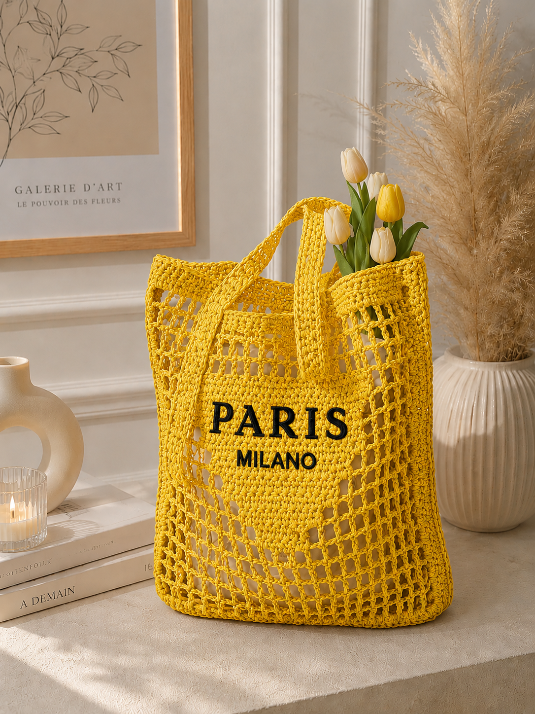 Sac Cabas Crochet Paris Milano