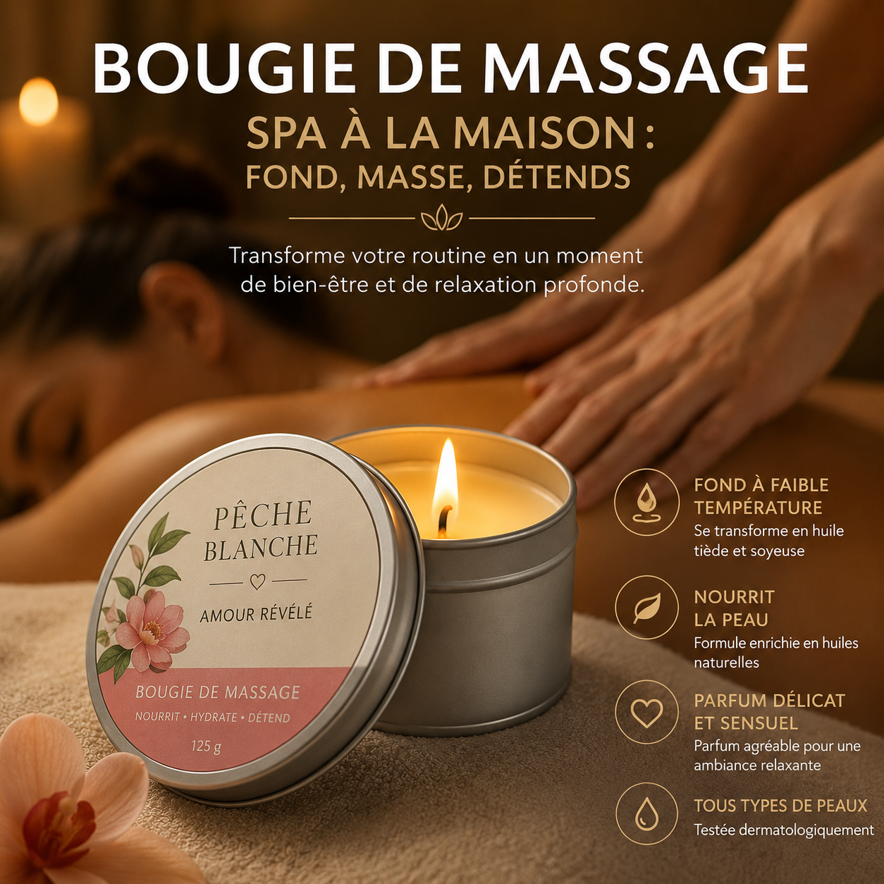 Bougie de Massage Parfumée