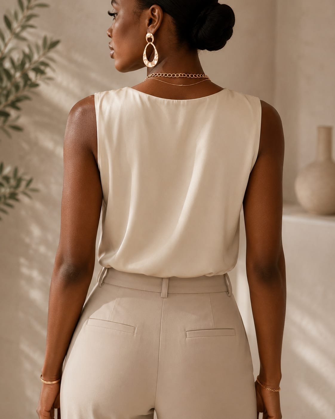 Top Satin  – Élégance Drapée
