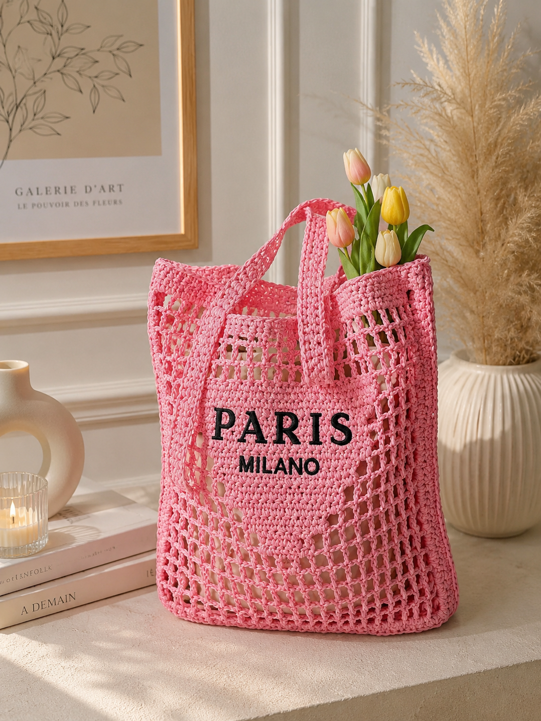 Sac Cabas Crochet Paris Milano
