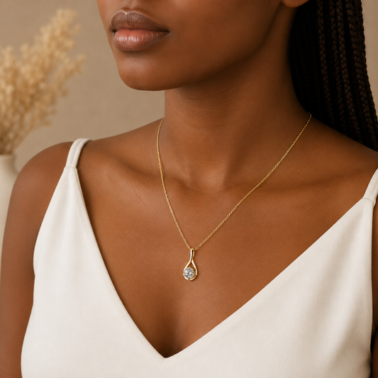 Collier Infinity Gold Moissanite