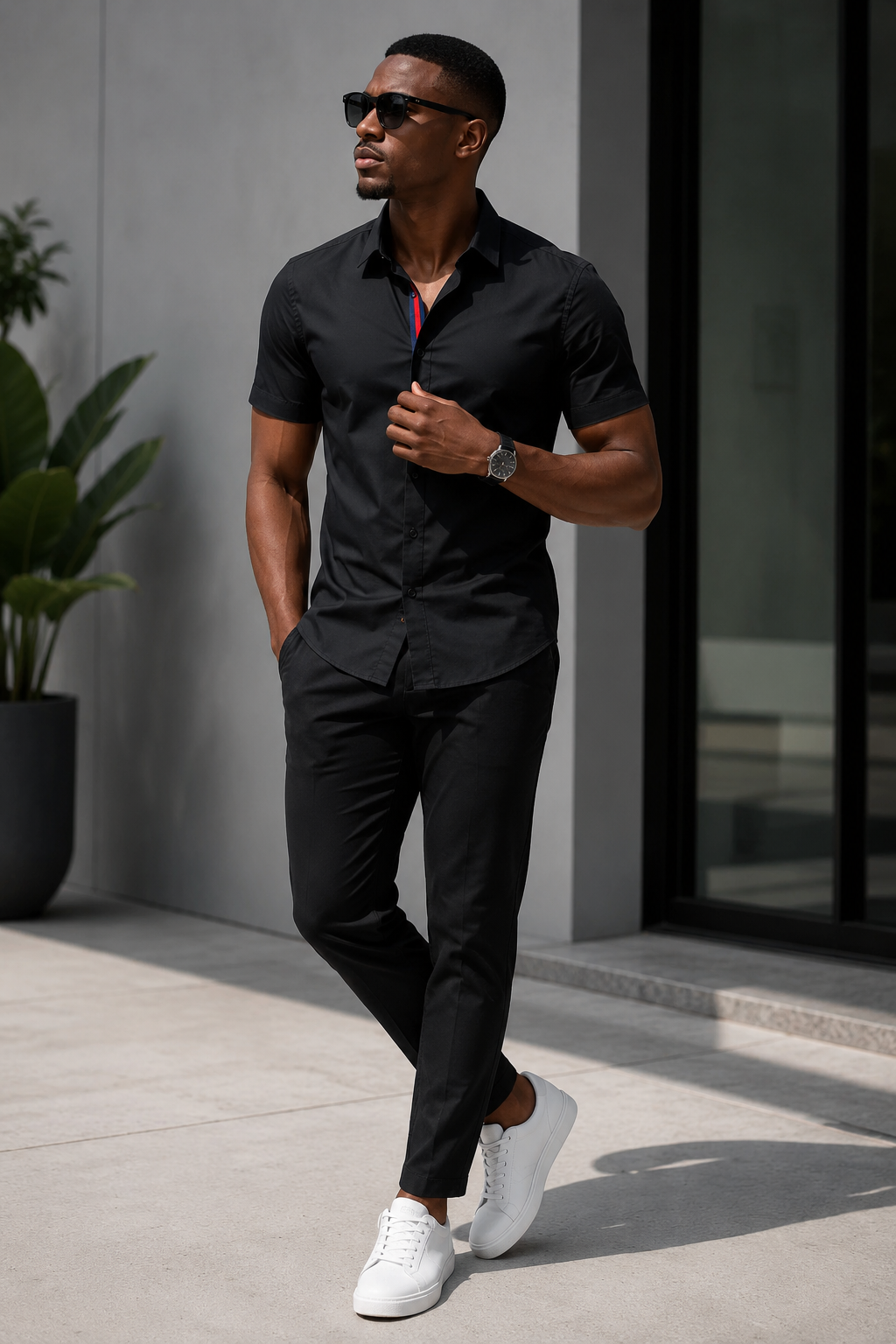 Chemise Élégance Riviera – Manches Courtes