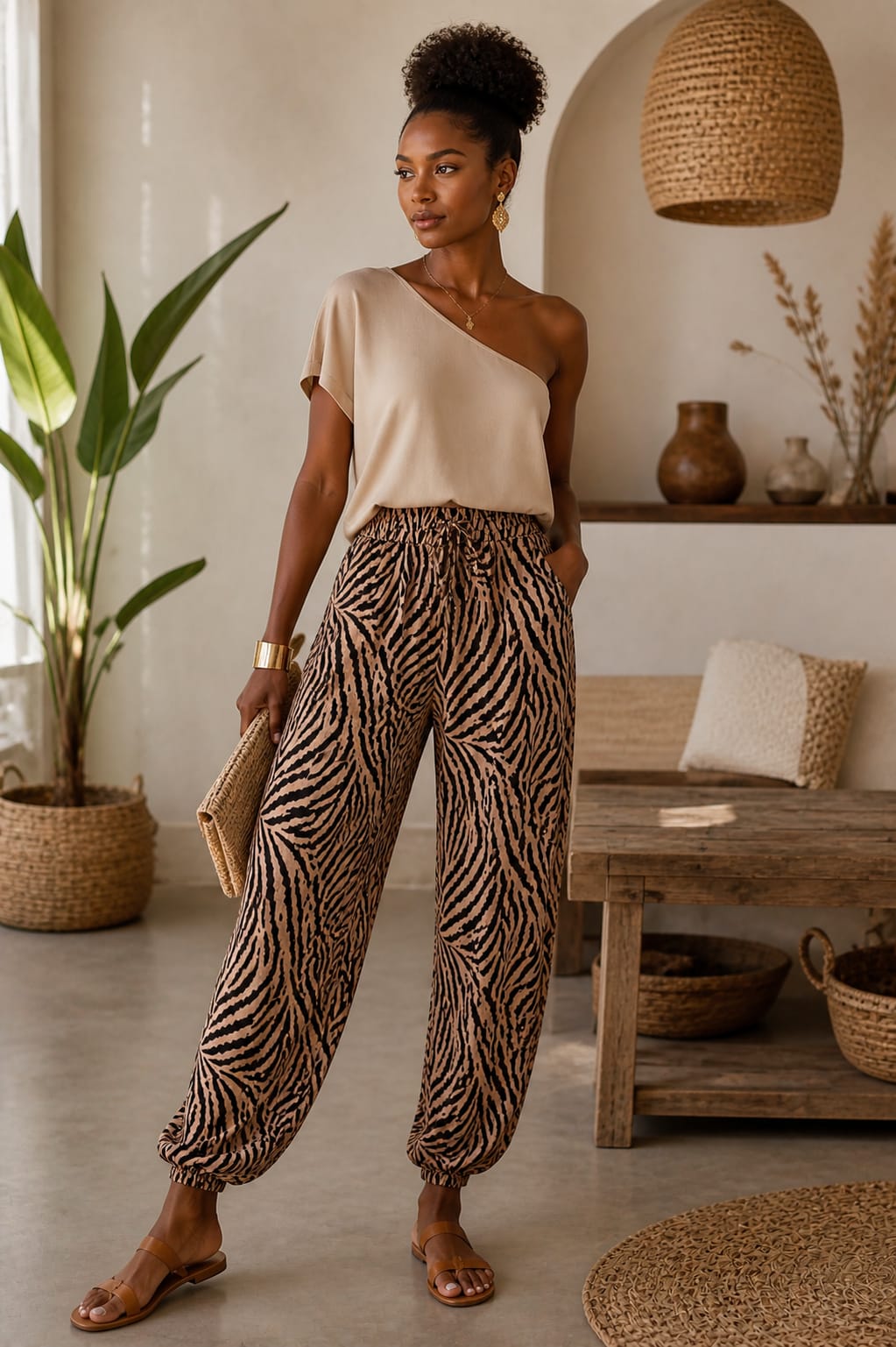Pantalon "Zèbre Bohème"